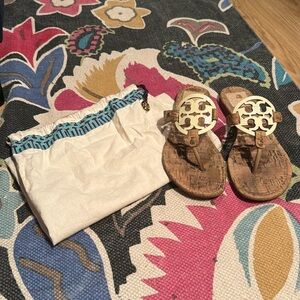 TORY BURCH MILLER CORK SOLE SIZE 8 DUST BAG